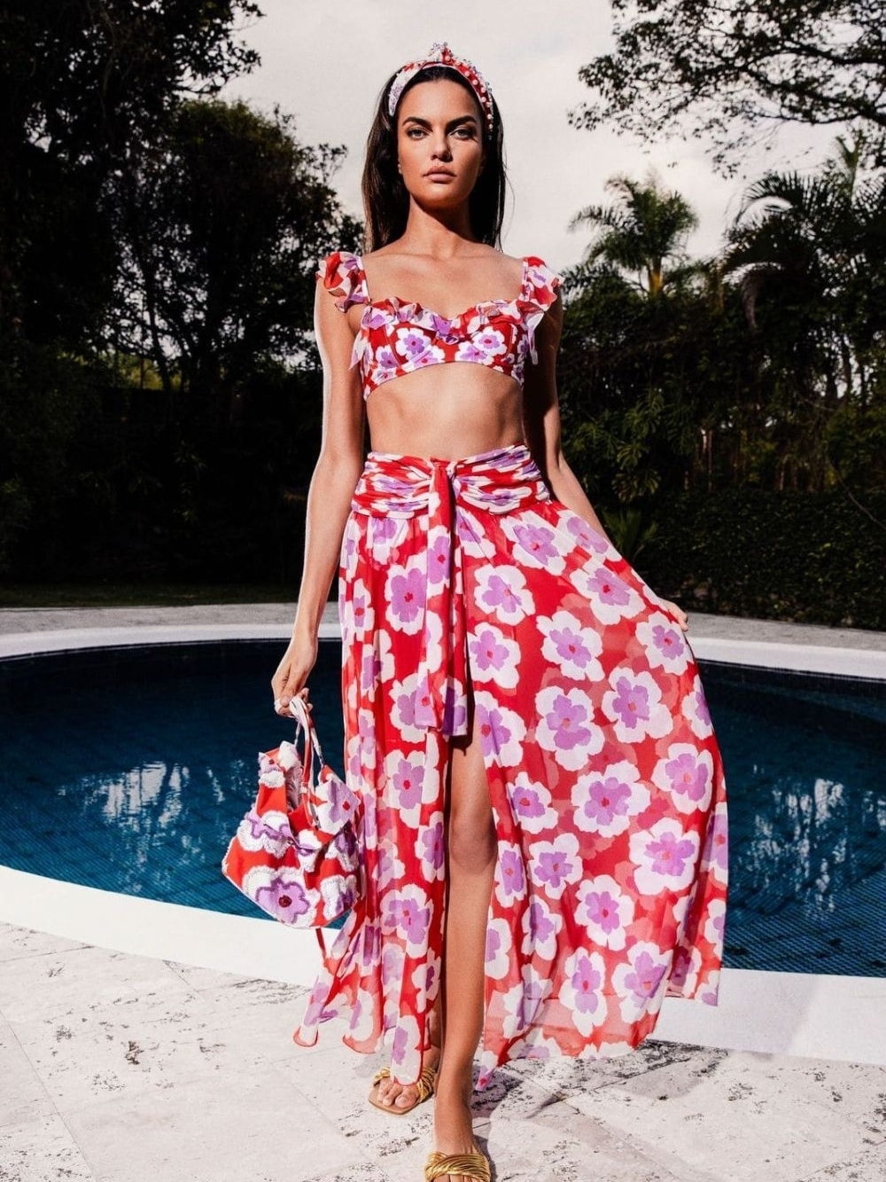 PATBO Windflower Cover Up Skirt
